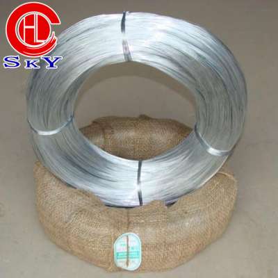 Hongli 2017.4.7 electric galvanized low carbon wire Q195, strength 385-500Mpa zinc coated 10g/mm2 wire factory prices