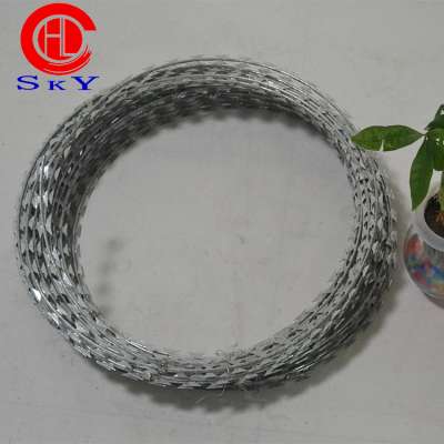 Hot dipped galvanized concertina razor wire/razor barbed wire from factory(Shenzhou Factory)