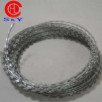 Hot dipped galvanized razor barbed wire/razor barbed wire roller/concertina barbed wire